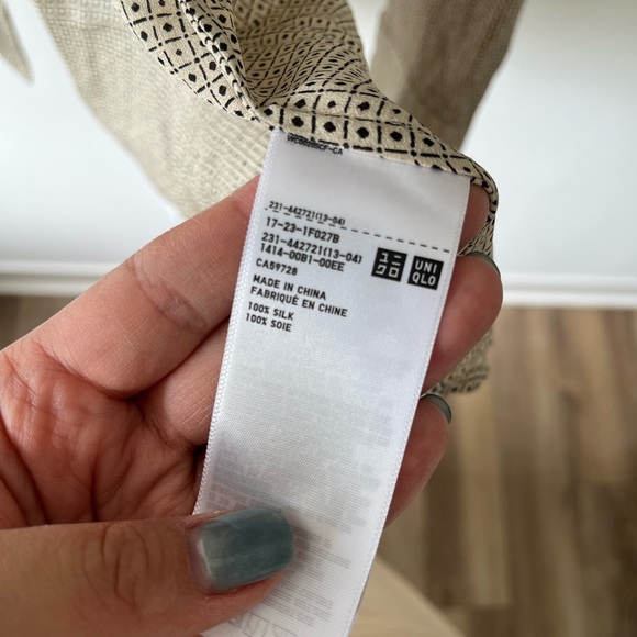 Uniqlo Ines De La Fressange Women's Silk Long Sleeve Shirt - Picture 5 of 5